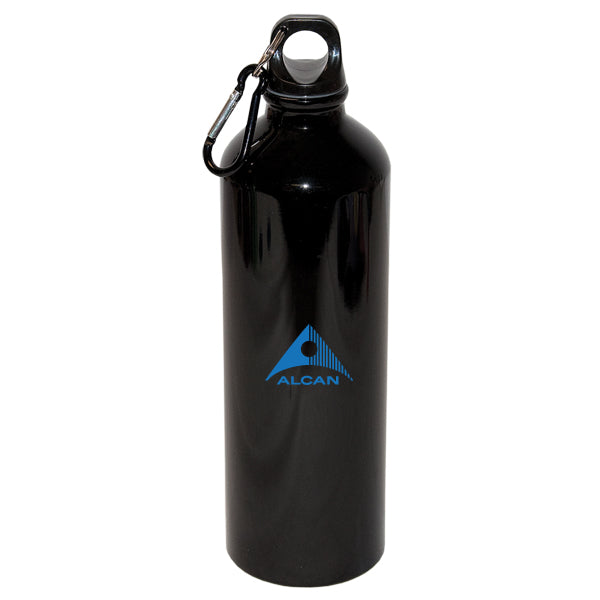 WB8007 750 ML (25 FL. OZ.) ALUMINUM WATER BOTTLE WITH CARABINER